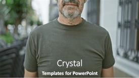  Presentation with fierce - Theme with middle-age-man-with-grey and a dark gray colored foreground