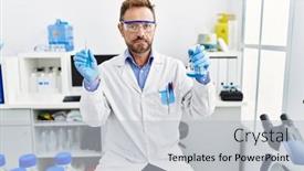  Presentation with natural products - Slide set having middle-age-man-working background and a light gray colored foreground