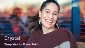  Presentation with race - Slide deck with middle-age-mixed-race-woman background and a  colored foreground