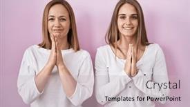  Presentation with forgiveness - Slide set featuring middle-age-mother-and-young background and a light gray colored foreground