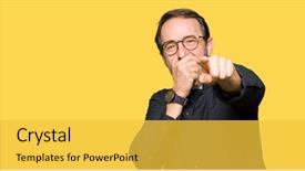  Presentation with middle east camel caravan - Beautiful presentation theme featuring middle age priest man wearing backdrop and a yellow colored foreground