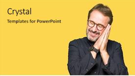  Presentation with catholic - Presentation theme with middle age priest man wearing background and a yellow colored foreground