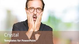  Presentation with sadness - Amazing presentation design having middle age priest man wearing catholic robe tired hands covering face depression and sadness upset and irritated for problem backdrop and a coral colored foreground