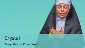  Presentation with christian - Cool new presentation theme with middle age senior christian catholic backdrop and a  colored foreground