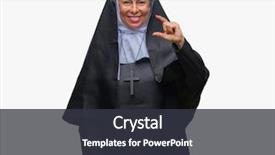  Presentation with christian - Amazing presentation theme having middle age senior christian catholic backdrop and a dark gray colored foreground