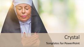  Presentation with palm sunday christian catholic - Colorful presentation theme enhanced with middle age senior christian catholic backdrop and a lemonade colored foreground