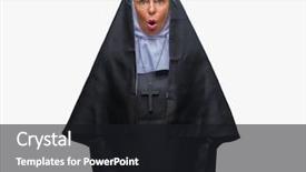  Presentation with christian - Presentation theme consisting of middle age senior christian catholic background and a black colored foreground