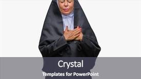  Presentation with nun - Amazing theme having middle age senior christian catholic backdrop and a dark gray colored foreground