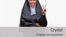  Presentation with palm sunday christian catholic - PPT layouts consisting of middle age senior christian catholic background and a light gray colored foreground