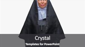  Presentation with nun - PPT layouts enhanced with middle age senior christian catholic background and a dark gray colored foreground