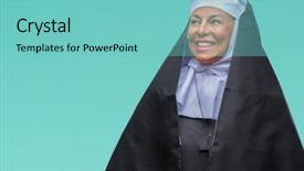  Presentation with catholic - PPT layouts consisting of middle age senior christian catholic background and a seafoam green colored foreground