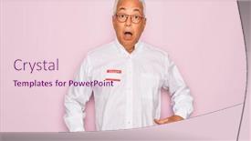  Presentation with introduction - Beautiful slide deck featuring middle-age-senior-grey-haired backdrop and a lemonade colored foreground