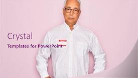  Presentation with introduction - Slide set consisting of middle-age-senior-grey-haired background and a lemonade colored foreground