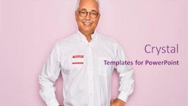  Presentation with introduction - Beautiful slide deck featuring middle-age-senior-grey-haired backdrop and a lemonade colored foreground