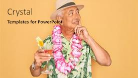  Presentation with hawaiian - Audience pleasing PPT layouts consisting of middle-age-senior-grey-haired backdrop and a yellow colored foreground