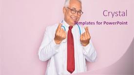  Presentation with medical business - Cool new theme with middle-age-senior-grey-haired backdrop and a lemonade colored foreground