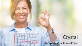  Presentation with hispanic - PPT layouts consisting of middle age senior hispanic woman background and a  colored foreground