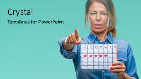  Presentation with middle east camel caravan - Slide set enhanced with middle age senior hispanic woman background and a  colored foreground