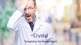  Presentation with professional - Theme having middle age senior hoary professional background and a  colored foreground