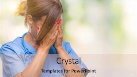  Presentation with teamwork nurse doctor - Amazing PPT theme having middle age senior nurse doctor backdrop and a lemonade colored foreground