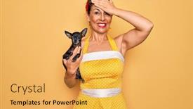  Presentation with retro 50s - Colorful theme enhanced with middle-age-senior-pin-up backdrop and a yellow colored foreground