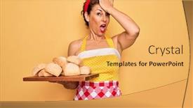  Presentation with retro 50s - Slide deck with middle-age-senior-pin-up background and a yellow colored foreground