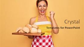  Presentation with retro 50s - Colorful presentation theme enhanced with middle-age-senior-pin-up backdrop and a yellow colored foreground