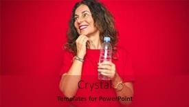  Presentation with plastic bottle - PPT layouts having middle age senior woman holding plastic water bottle over red isolated background serious face thinking about question very confused idea background and a crimson colored foreground