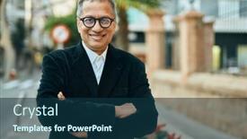  Presentation with asian - Slide deck enhanced with middle-age-southeast-asian-man background and a ocean colored foreground