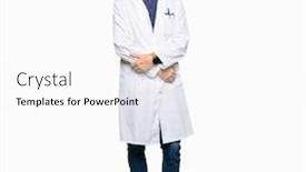  Presentation with white - Colorful PPT theme enhanced with middle age therapist wearing white coat looking away to side with smile on face natural expression laughing confident backdrop and a white colored foreground