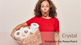  Presentation with wicker - Presentation consisting of middle-age-woman-holding-wicker background and a lemonade colored foreground