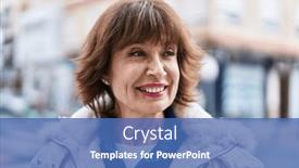  Presentation with confident - Theme consisting of middle-age-woman-smiling-confident and a ocean colored foreground