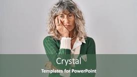  Presentation with depression - Presentation enhanced with middle-age-woman-standing-over background and a ocean colored foreground