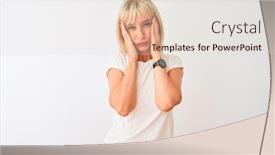  Presentation with sadness - Slide set featuring middle-age-woman-wearing-casual background and a lemonade colored foreground