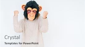  Presentation with arabian woman wearing hijab muslim - Slides having middle age woman wearing funny and crazy money mask over isolated background screaming proud and celebrating victory and success very excited cheering emotion background and a sky blue colored foreground