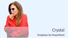  Presentation with heart - Beautiful theme featuring middle age woman wearing heart backdrop and a white colored foreground