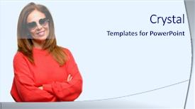  Presentation with blood and heart - Cool new PPT theme with middle age woman wearing heart backdrop and a  colored foreground