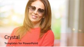  Presentation with heart - PPT layouts enhanced with middle age woman wearing heart background and a  colored foreground