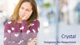  Presentation with arabian woman wearing hijab muslim - Presentation with middle age woman wearing heart background and a  colored foreground