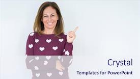  Presentation with middle east camel caravan - Colorful PPT theme enhanced with middle age woman wearing heart backdrop and a  colored foreground