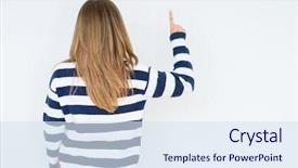  Presentation with arabian woman wearing hijab muslim - PPT layouts having middle age woman wearing navy background and a sky blue colored foreground