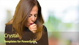  Presentation with roll - Slide deck with middle age woman wearing rock background and a tawny brown colored foreground