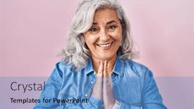  Presentation with forgiveness - Slides with middle-age-woman-with-grey background and a  colored foreground