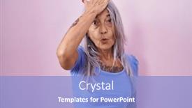  Presentation with memory - Slides enhanced with middle-age-woman-with-tattoos background and a light blue colored foreground