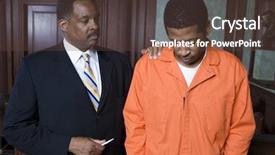  Presentation with advocate - Presentation design having middle aged advocate consoling male background and a tawny brown colored foreground