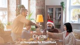  Presentation with flutes - Beautiful PPT theme featuring middle-aged-bearded-man-pouring backdrop and a coral colored foreground