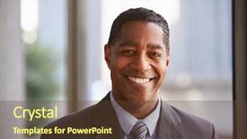 Presentation with aged - Colorful PPT theme enhanced with middle aged black businessman smiling backdrop and a tawny brown colored foreground