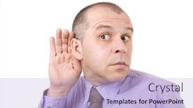  Presentation with aged - PPT theme with middle-aged-businessman-holding-hand background and a light blue colored foreground