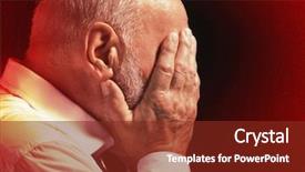  Presentation with honey bee closeup view - Presentation having middle aged businessman with head background and a tawny brown colored foreground