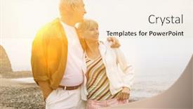  Presentation with aged - Theme having middle-aged-couple-enjoying background and a lemonade colored foreground